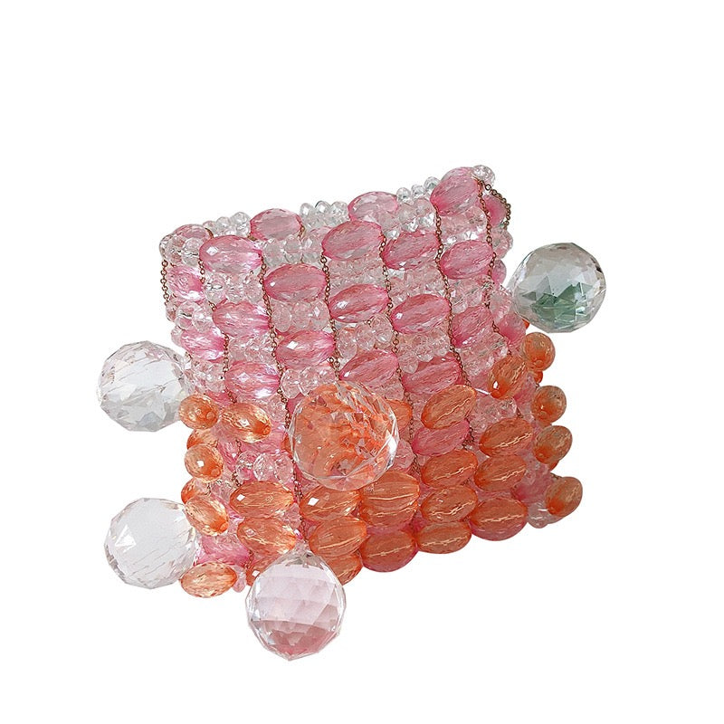 Handmade Purse Mini Crystal Beaded Bag