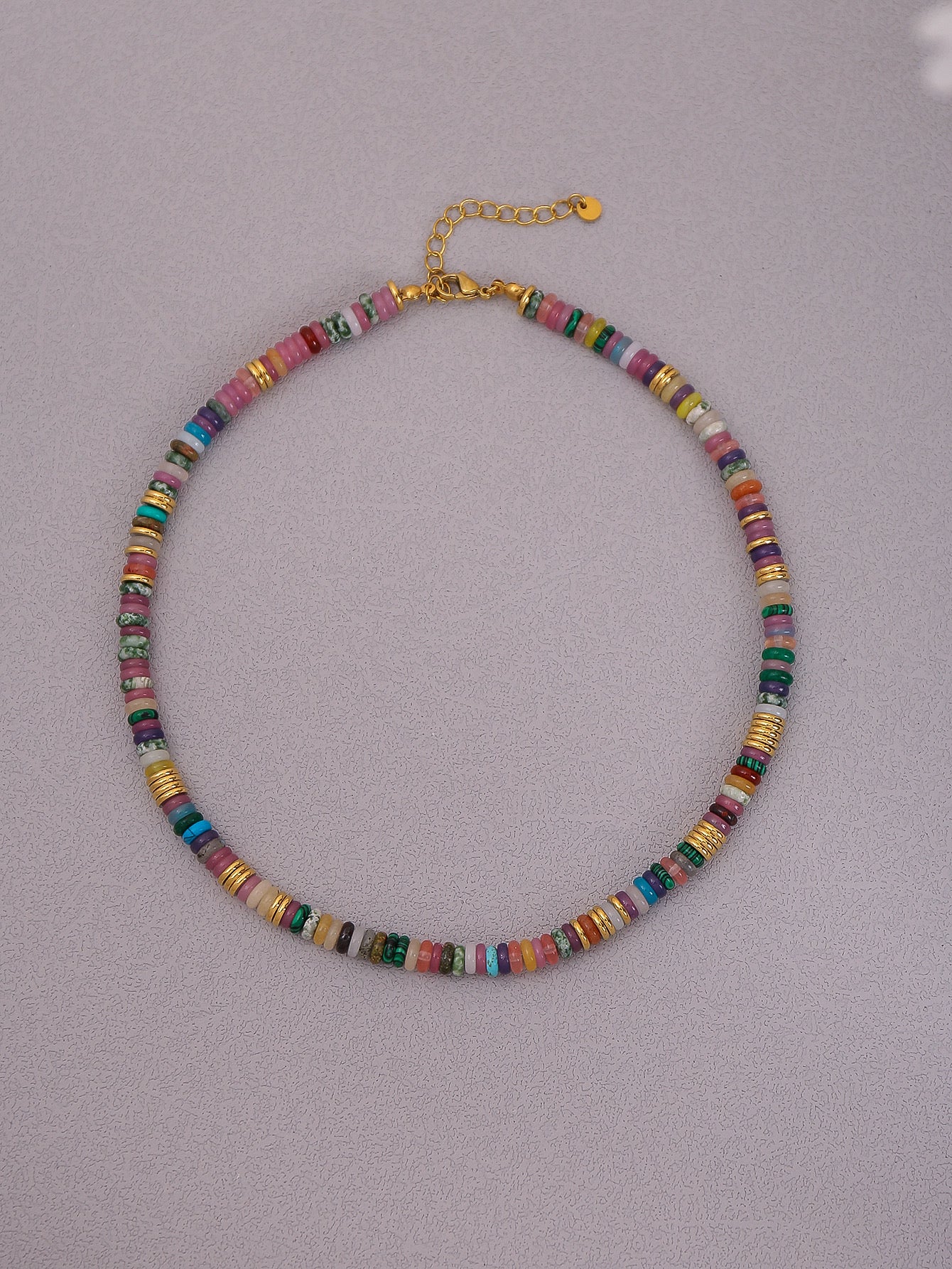 Multicolored Natural Gemstone Collar Necklace