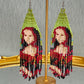 Mona Lisa Vintage Bohemian Earrings Egyptian Seed Bead Handmade Tassel Earrings