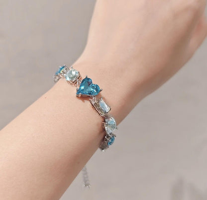 Heart & Square-Cut Swarovski Crystal Bracelet DIY Kit