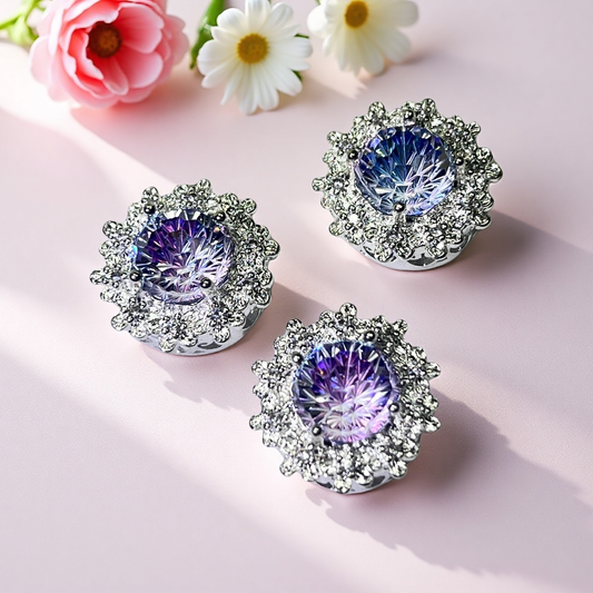 Color-Changing Purple Firework Cut Flower Spacer Beads