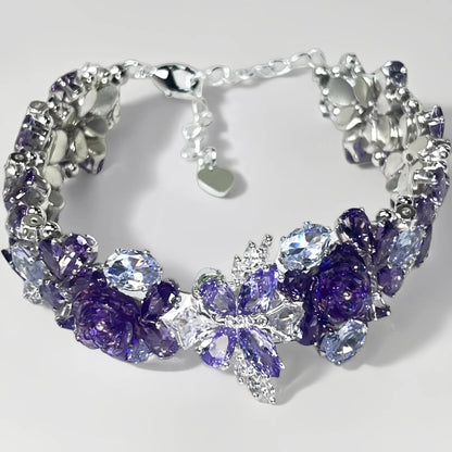 Pulsera de aguamarina y perla hecha a mano