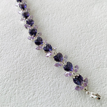 Pulsera de aguamarina y perla hecha a mano