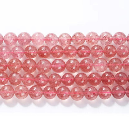 3A Grade Natural Strawberry Quartz Round Beads for Custom Jewelry Making