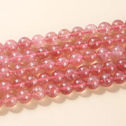 3A Grade Natural Strawberry Quartz Round Beads for Custom Jewelry Making