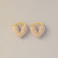 Heart-shaped Pearl Earrings with Real Gold Electroplating