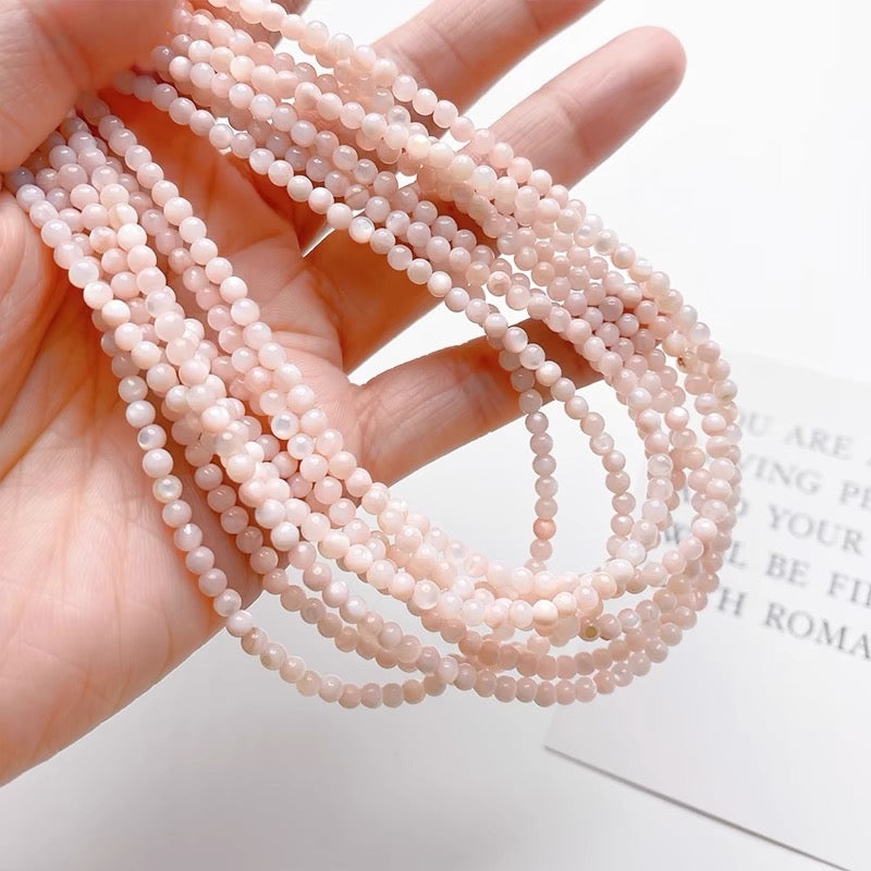 4mm Natural Shell Beads DIY Beading