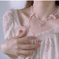 Butterfly Bow Lustrous Pearl Crystal Bead  Handmade Necklace