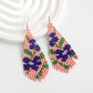 Dangling Seed Bead Handmade Tassel Earrings - Perfect for Vacation