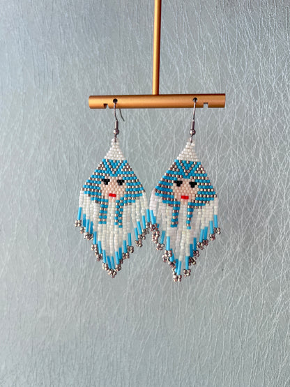 Pendientes bohemios vintage egipcios Pendientes colgantes Pendientes con borlas hechos a mano con cuentas de semillas