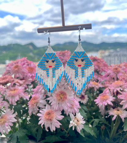 Pendientes bohemios vintage egipcios Pendientes colgantes Pendientes con borlas hechos a mano con cuentas de semillas