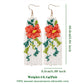 Floral Tassel Handmade Seed Bead Earrings