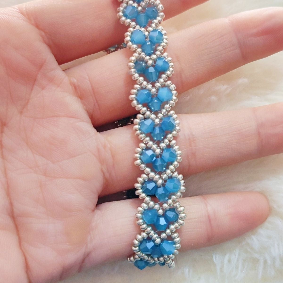 Handcrafted Beaded Heart Bracelet