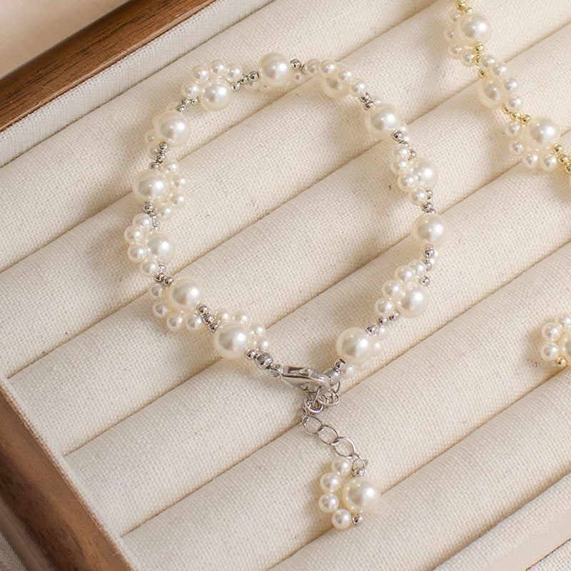 Handmade Cat's Paw Pearl Bracelet