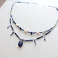 Handmade Double-Layer Beaded Necklace with Natural Lapis Lazuli and Freshwater Pearls