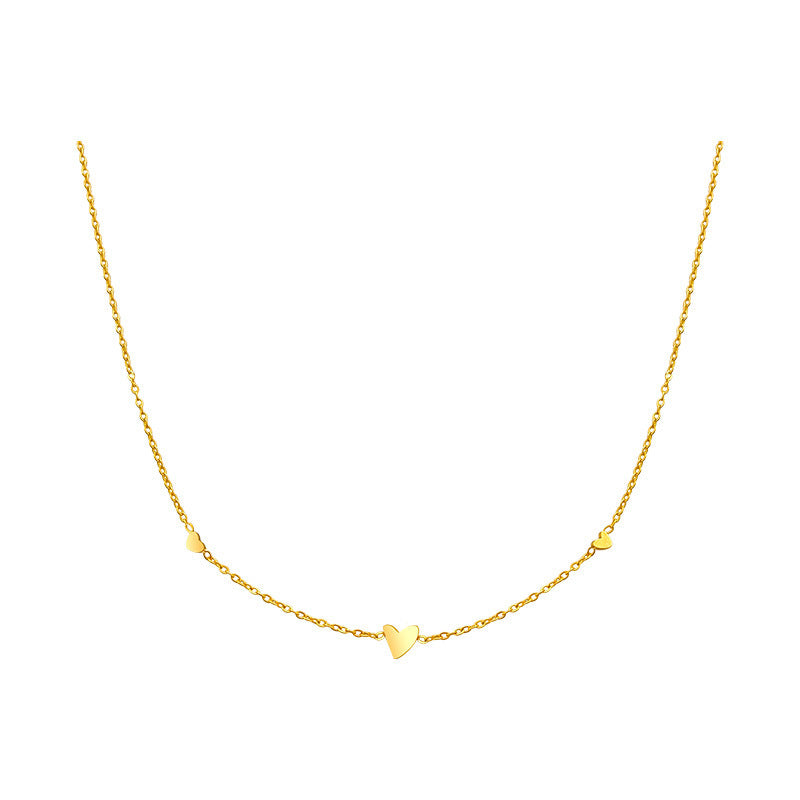 Heart Pendant Necklace Choker Necklace 14K Gold Plated