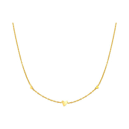 Heart Pendant Necklace Choker Necklace 14K Gold Plated