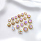 Purple Lucky Beads Imitation Moonstone Cat's Eye Beads, DIY Bracelet Accessories （20pcs)