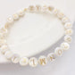 Natural Freshwater Shell Double-Sided Gold Foil Alphabet Letter Beads