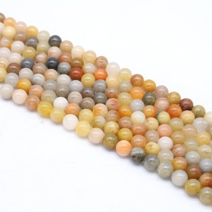 Natural Golden Silk Jade Beads Gemstone for Handmade Jewelry