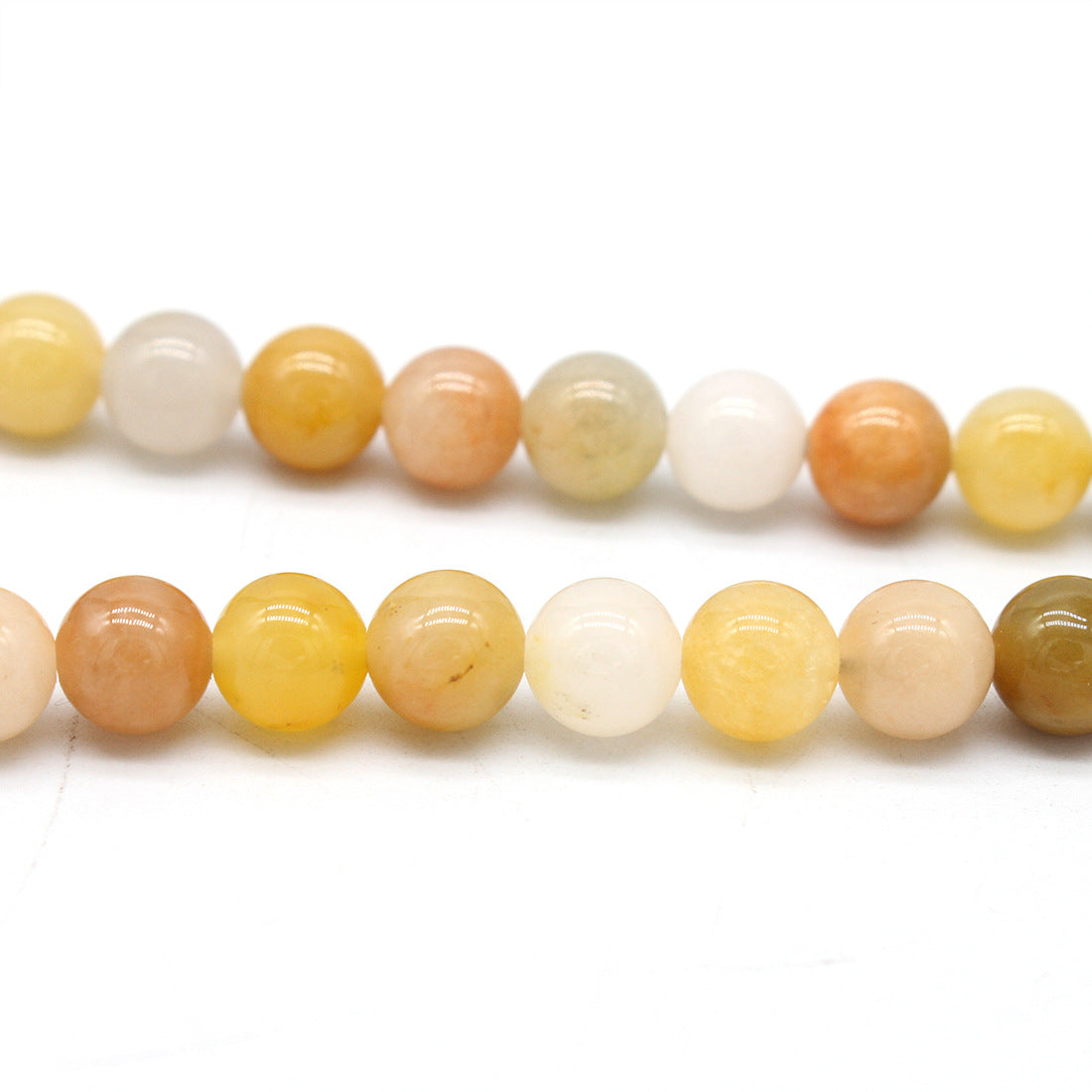 Natural Golden Silk Jade Beads Gemstone for Handmade Jewelry