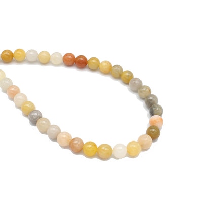 Natural Golden Silk Jade Beads Gemstone for Handmade Jewelry