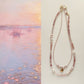 Natural Stone Pearl Handmade Jewelry Beaded Necklace Set Pink