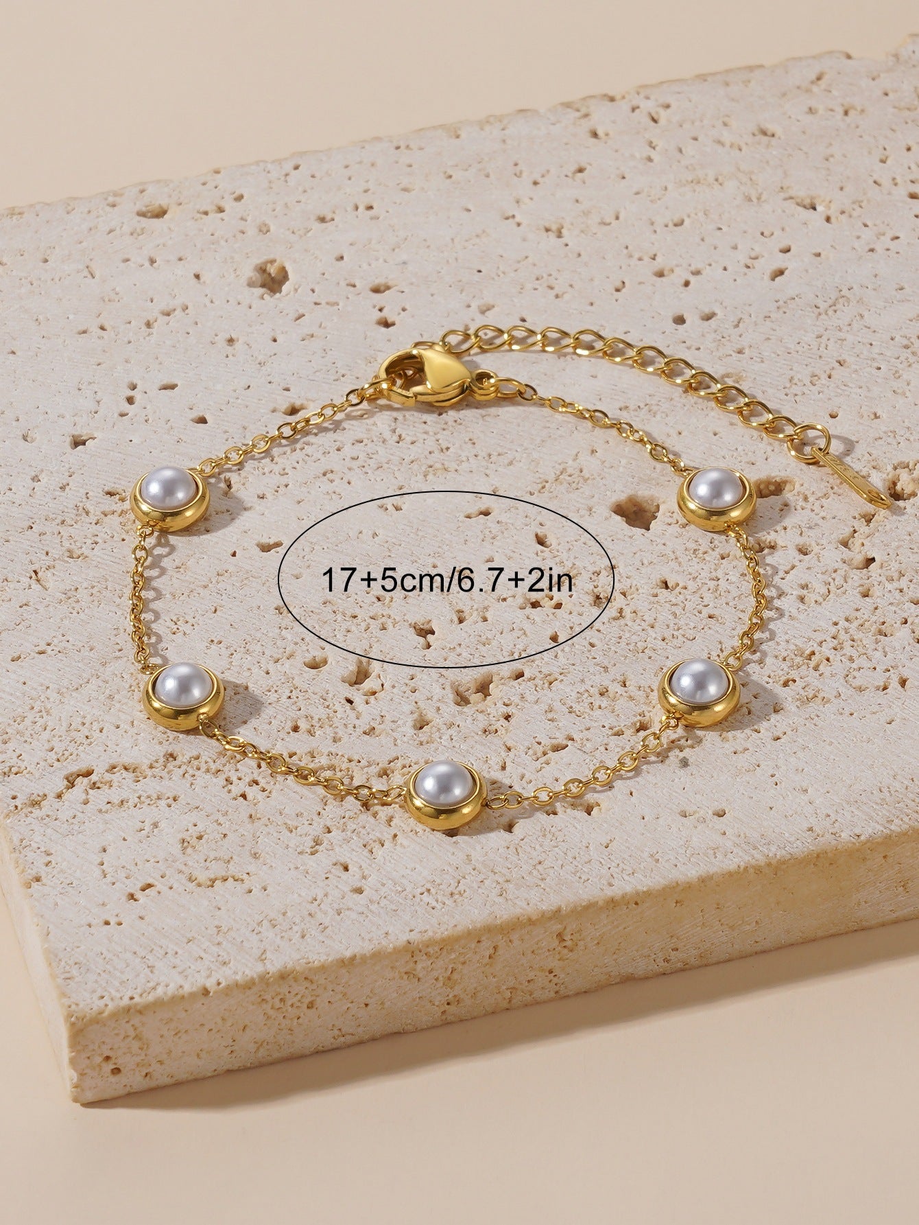 Pearl Bracelet 14K Gold Plated