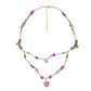 Purple Floral Natural Stone Crystal Beads Handmade Necklace