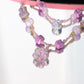 Purple Floral Natural Stone Crystal Beads Handmade Necklace