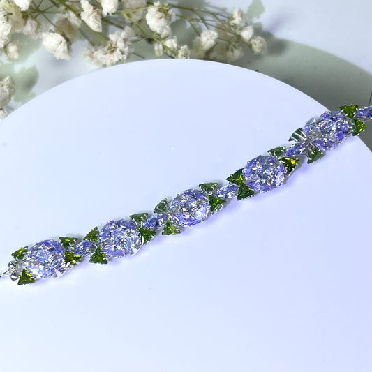 Purple Flower Zircon Handmade Bracelet DIY Kit