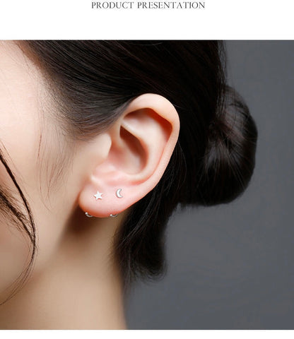 S999 Silver Cartilage Earring   Piercing Jewelry  Earrings  , Hypoallergenic