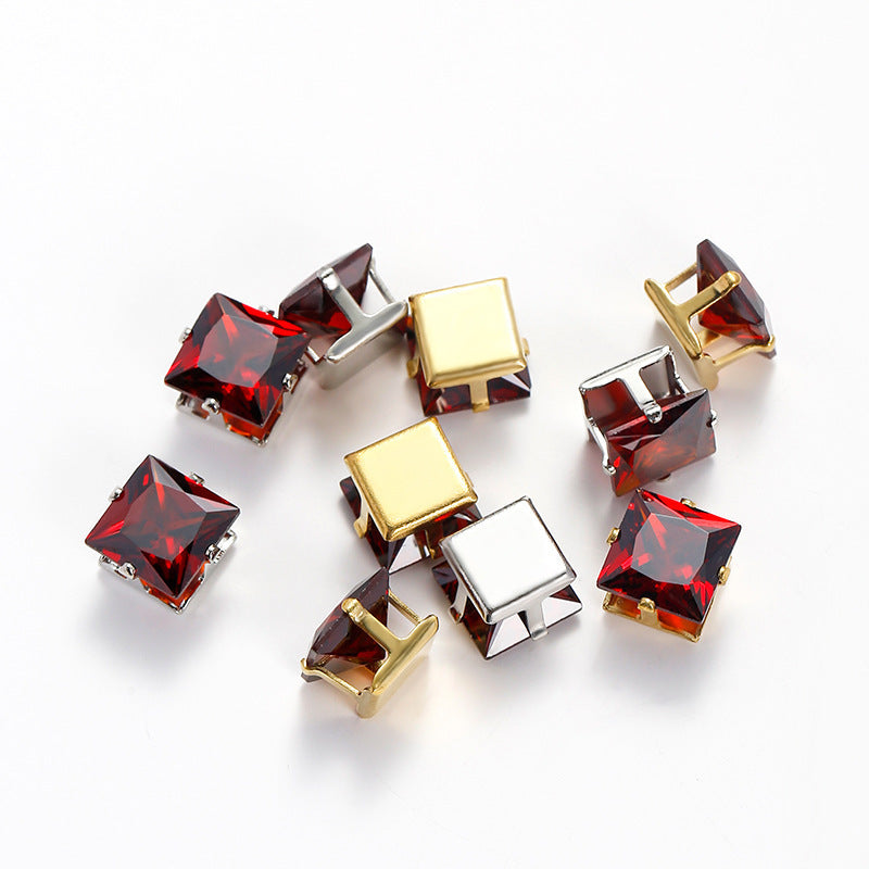 Kit-M16 Square Zircon & Pearl Handmade Bracelet DIY Kit