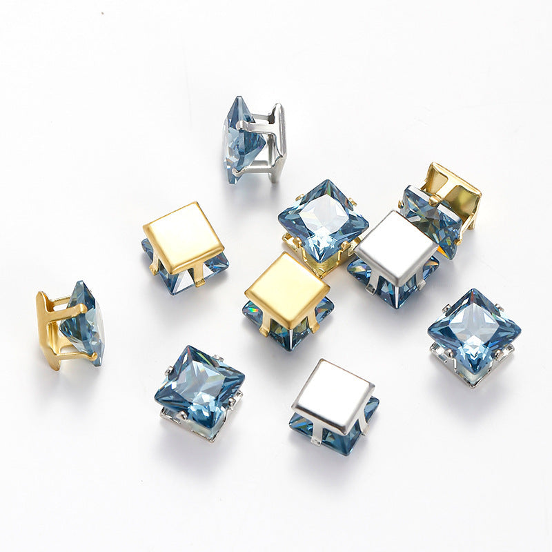 Kit-M16 Square Zircon & Pearl Handmade Bracelet DIY Kit