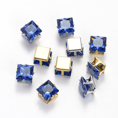 Kit-M16 Square Zircon & Pearl Handmade Bracelet DIY Kit