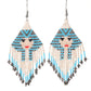 Egyptian Vintage Boho Earrings  Dangling Earrings Seed Bead Handmade Tassel Earrings