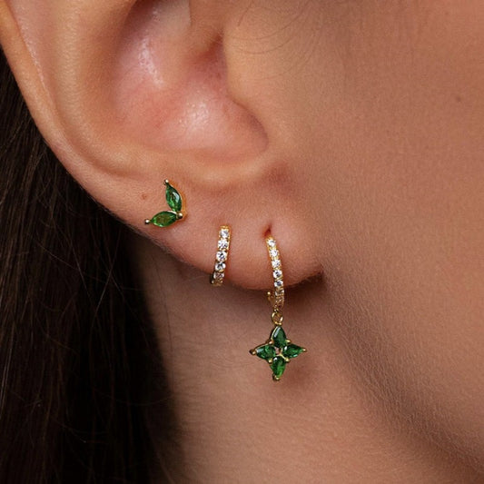 Zircon Earrings  Cartilage Earring Piercing Jewelry Ear Stud Set of 3