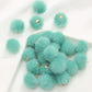 Faux Fur Pom Pom Pendant 15mm Long Hair Beads DIY Jewelry Accessories