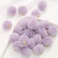 Faux Fur Pom Pom Pendant 15mm Long Hair Beads DIY Jewelry Accessories