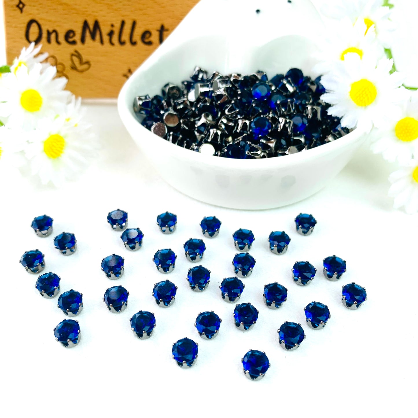 OneMillet Black-Base Round Zirconia Stone 5mm