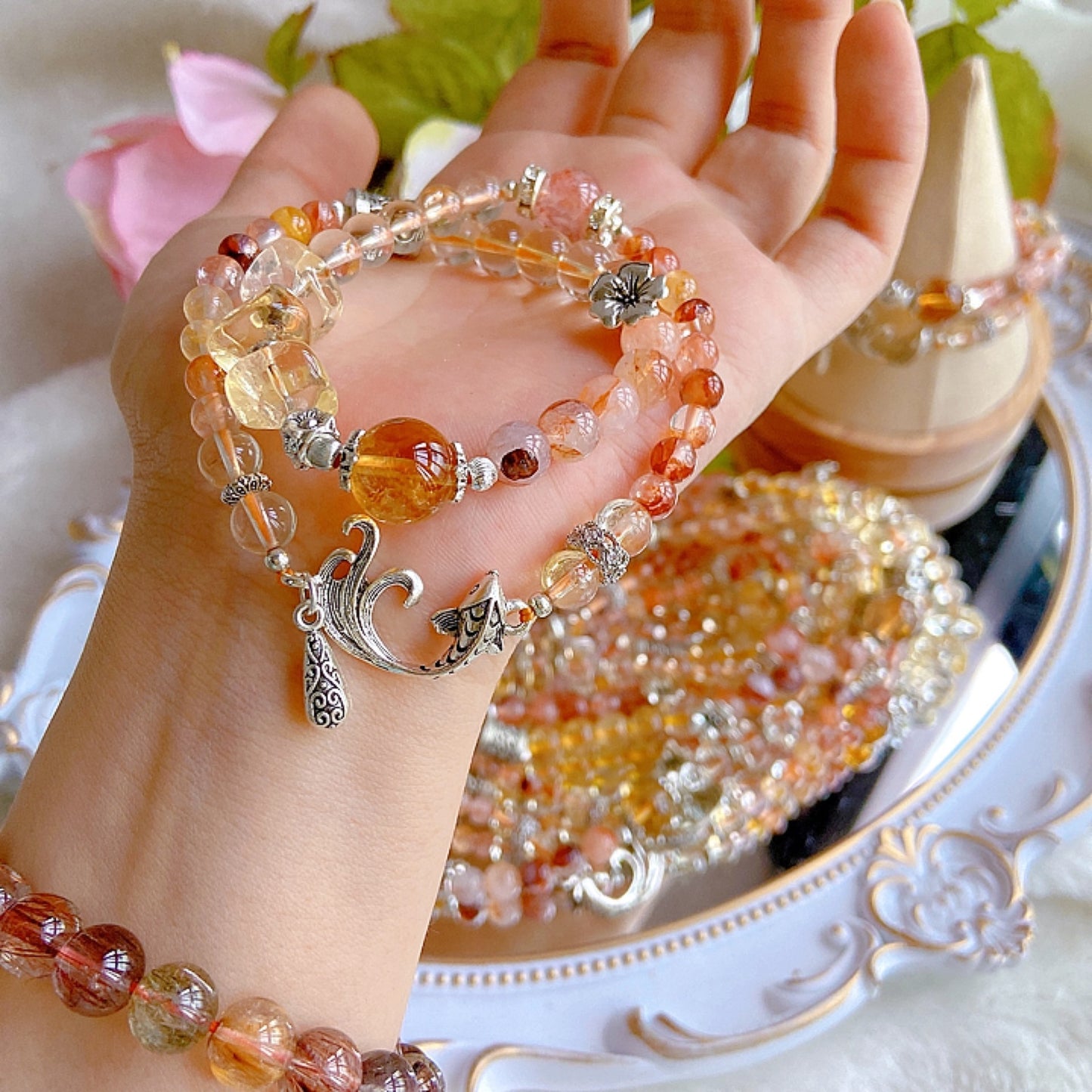 Custom Crystal Bracelet  Personalized Handcrafted Jewelry