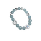 Handmade Blue Natural Crystal Bracelet with S925 Silver Beads