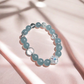 Handmade Blue Natural Crystal Bracelet with S925 Silver Beads