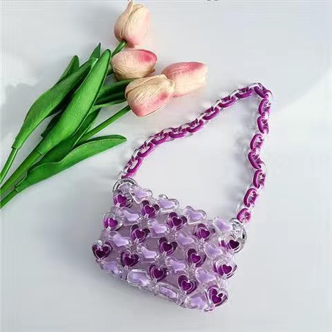 Handmade Beaded Purse DIY Craft Kit Mini Bag Phone Pouch