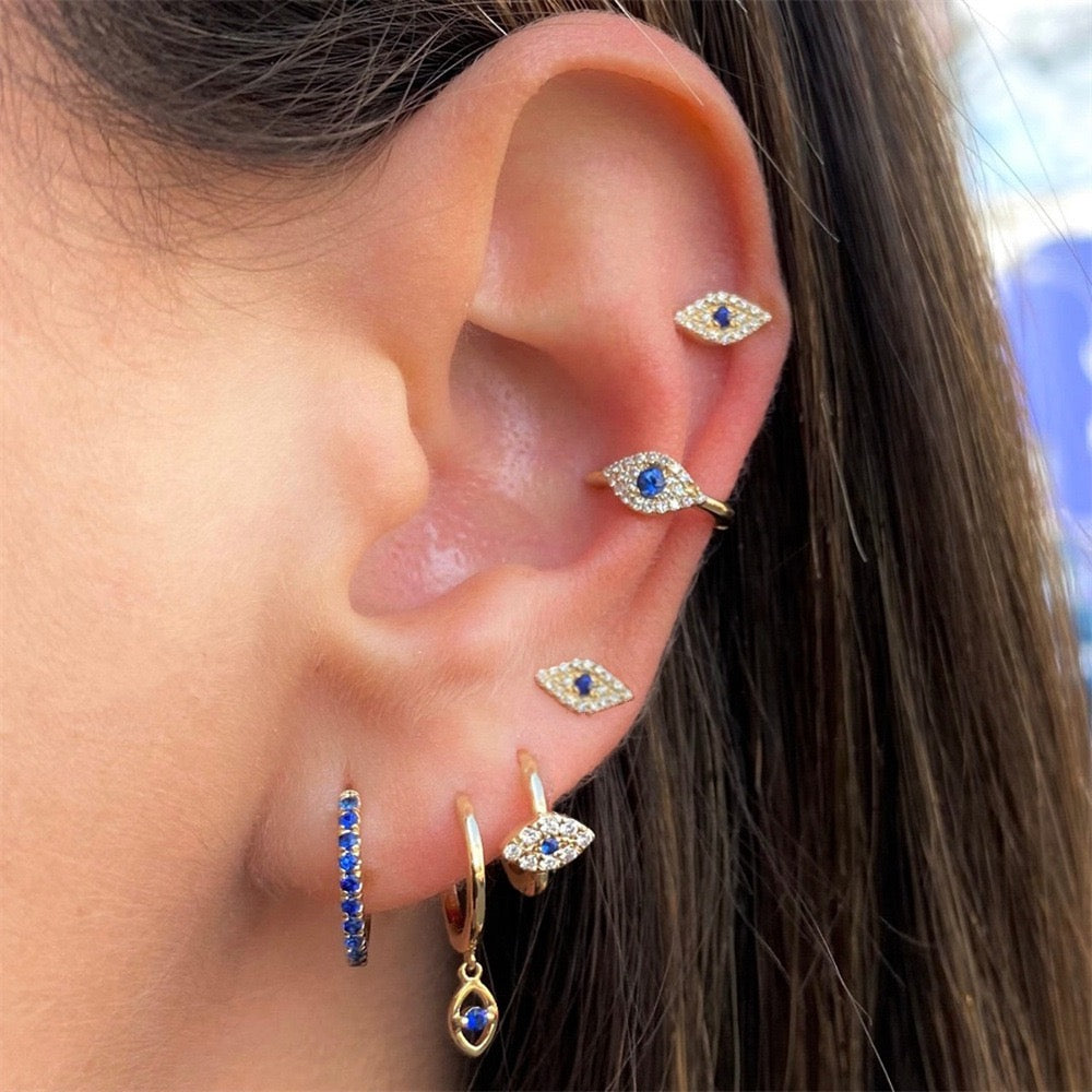 High Quality Zircon Earrings  Cartilage Earring Stud Piercing Jewelry Set