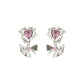 High-Quality Pink Cubic Zirconia Necklace and Earring Set