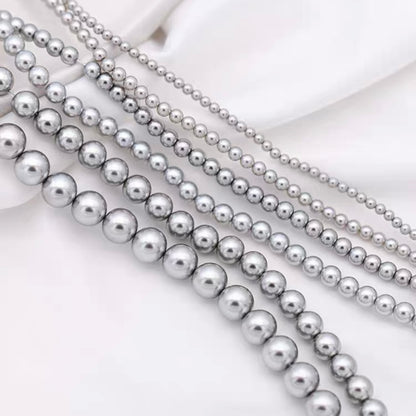 Premium Glass Gray Pearl for DIY Jewelry