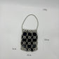 Handmade beads bag pearls handbag black