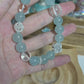 Handmade Blue Natural Crystal Bracelet with S925 Silver Beads