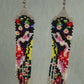 Colorful Portrait Vintage Boho Earrings  Dangling Earrings Seed Bead Handmade Tassel Earrings